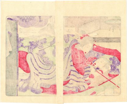 FASHIONABLE TEXTILE PATTERNS: UNDER THE BLANKETS (Utagawa Kuniyoshi)