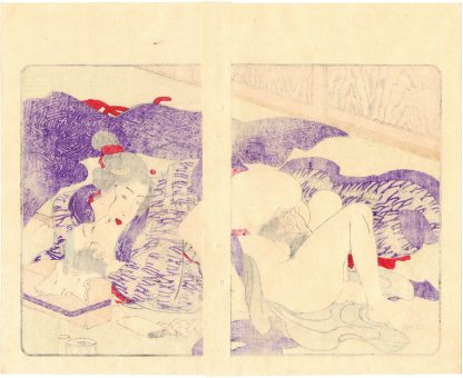 FASHIONABLE TEXTILE PATTERNS: PASSIONATE KISS (Utagawa Kuniyoshi)