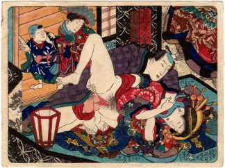 COMPARISONS OF BEAUTIES OF THE PLEASURE QUARTERS: THE SANOZUCHI HOUSE (Utagawa School)