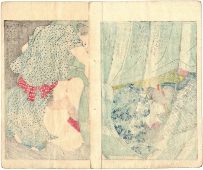 THE FOUR SEASONS IN A LOOKING GLASS: MOSQUITO NET (Utagawa Kunisada)