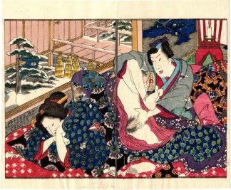 THE AMOROUS TALE OF A BUDDING GENJI: SNOWY NIGHT (Koikawa Shozan)