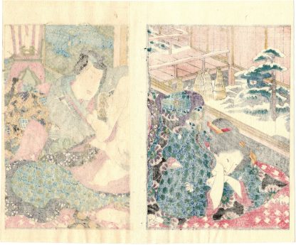THE AMOROUS TALE OF A BUDDING GENJI: SNOWY NIGHT (Koikawa Shozan)