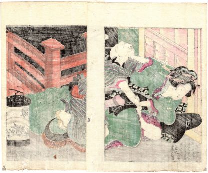 PURPLE WAKA POETRY: ASSAULT IN THE NIGHT (Utagawa Kunimori II)