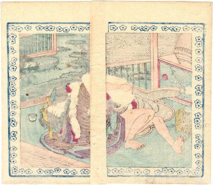 THE VAGINA TAOIST: KISSING NEAR THE COURTYARD DOOR (Utagawa Sadatora)
