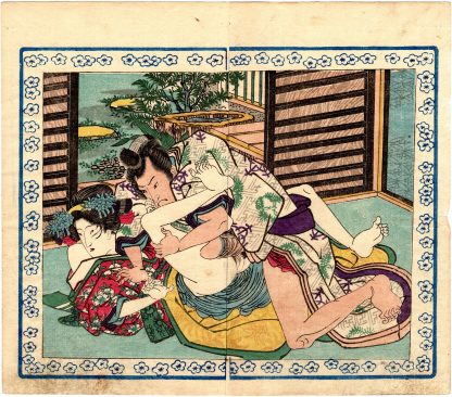 THE VAGINA TAOIST: LADY REJECTING A PUSHY LOVER (Utagawa Sadatora)
