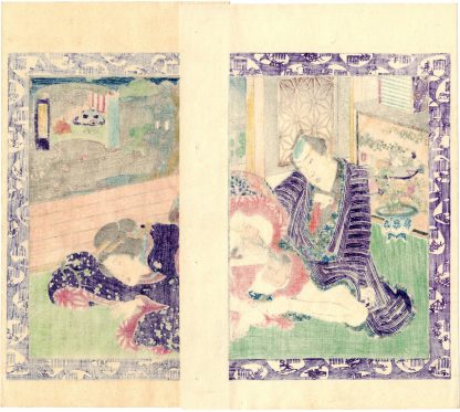 FIFTY-FOUR CHAPTERS OF FLOATING WORLD GENJI: RED PLUM (Utagawa Kunimori II)
