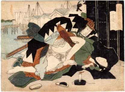 THE RONIN OWASHI BUNGO AND THE ESTRANGED WIFE OF THE MERCHANT AMAKAWAYA GIHEI (Unknown Artist)