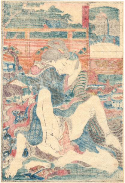 PILGRIMAGE TO THE FUDO TEMPLE IN MEGURO (Utagawa Kunimori II)