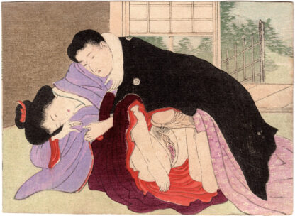 WAITING FOR YOU: LOVE MEETING OF TWO STUDENTS NEAR A VERANDA (Modern Period)