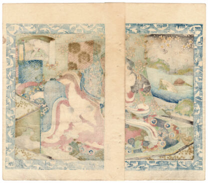 FIFTY-FOUR CHAPTERS OF FLOATING WORLD GENJI: AN IMPERIAL EXCURSION (Utagawa Kunimori II)