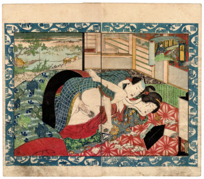 FIFTY-FOUR CHAPTERS OF FLOATING WORLD GENJI: MISTFLOWERS (Utagawa Kunimori II)
