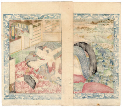 FIFTY-FOUR CHAPTERS OF FLOATING WORLD GENJI: MISTFLOWERS (Utagawa Kunimori II)