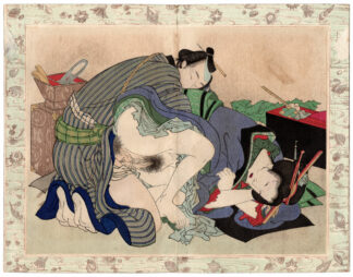 THE JEWELLED WIG: HAIRDRESSER AND CHEATING WIFE (Katsushika Hokusai)