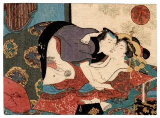 BACKSTAGE LOVE IN PRESENT TIMES: HIGH-RANKING COURTESAN (Utagawa School)